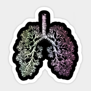 Lung Anatomy / Cancer Awareness 6 Sticker